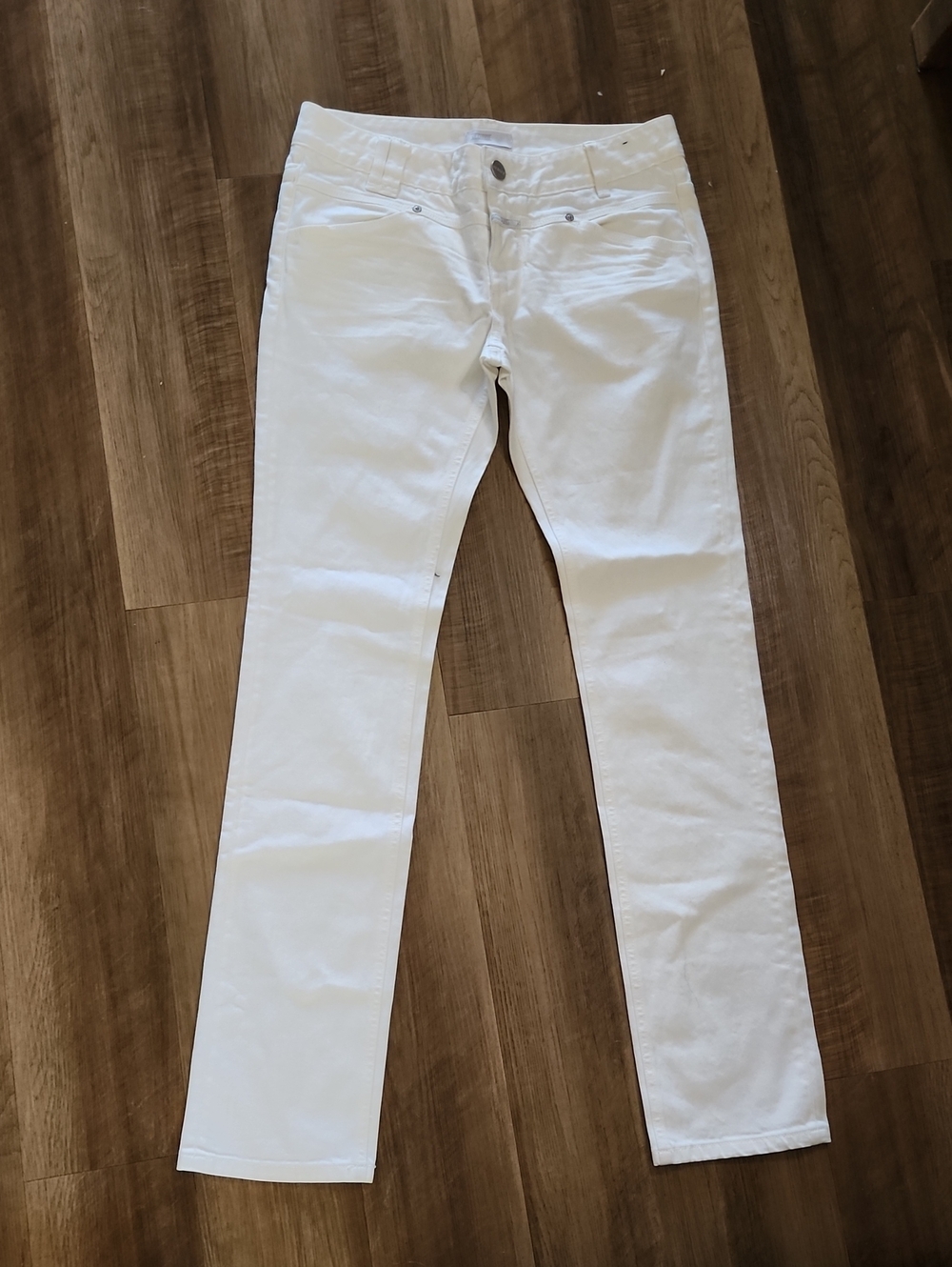 Closed White Straight Leg Jeans Mid Rise 5 Pocket Women's